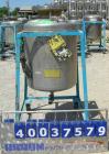 Used O.G. Kelley Co. Pressure Tank, 55 gallon, 304 stainless steel, vertical. 24'' diameter x 27'' straight side, dished top and bottom. Internal rated 50 psi at 300 deg F. Openings: top 10'' with co...