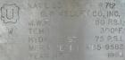 Used O.G. Kelley Co. Pressure Tank, 55 gallon, 304 stainless steel, vertical. 24'' diameter x 27'' straight side, dished top and bottom. Internal rated 50 psi at 300 deg F. Openings: top 10'' with co...