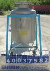 Used O.G. Kelley Co. Pressure Tank, 55 gallon, 304 stainless steel, vertical. 24'' diameter x 27'' straight side, dished top and bottom. Internal rated 50 psi at 300 deg F. Openings: top 10'' with co...