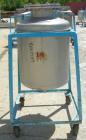 Used O.G. Kelley Co. Pressure Tank, 55 gallon, 304 stainless steel, vertical. 24'' diameter x 27'' straight side, dished top and bottom. Internal rated 50 psi at 300 deg F. Openings: top 10'' with co...