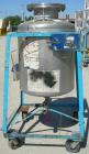 Used O.G. Kelley Co. Pressure Tank, 55 gallon, 304 stainless steel, vertical. 24'' diameter x 27'' straight side, dished top and bottom. Internal rated 50 psi at 300 deg F. Openings: top 10'' with co...