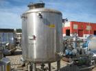 Used P.X. Engineering Pressure Tank, 400 Gallon, 304 Stainless Steel, Vertical. 48'' diameter x 48'' straight side, dished top and bottom. Internal rated 15 psi at 200 deg F. Openings: top 3