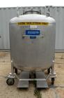 Used Mueller Tank, 275 Gallon, Model F, 316 Stainless Steel, Vertical. 46’’ diameter x 36’’ straight side, dish top and bottom. Internal rated to 15 psi. Openings: top (2) 2’’ NPT, 18’’ manway, no co...