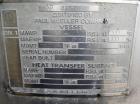 Used Paul Mueller Pressure Tank, 100 Gallon, 304 Stainless Steel, Vertical.