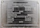 Used Paul Mueller Pressure Tank, 100 Gallon, 304 Stainless Steel, Vertical.