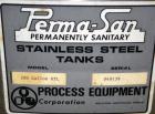 Used Perma-San Tank, 200 Gallon, Model KTL, 304 Stainless Steel, Vertical. 44’’ Diameter x 29’’ straight side. Open top with (2) 1/3 covers, coned bottom. Bolt on agitator bridge. 2’’ Tri-clamp cente...