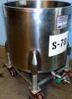 Used Perma-San Tank, 50 Gallon, Stainless Steel.  Open top, slope bottom, portable.