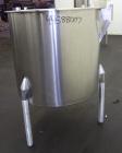 Used Perma-San Tank, 170 Gallons, Model OVS, 316 Stainless Steel, Vertical. Approximately 38-1/2” diameter x 44-1/2” straight side, open top with 1/2 hinged covers, sloped bottom.  Provision for a cl...