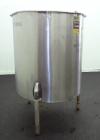 Used Perma-San Tank, 310 Gallons, Model OVS, 316 Stainless Steel, Vertical. Approximately 44” diameter x 46” straight side, open top with 1/2 hinged covers, sloped bottom.  Provision for a clamp-on a...