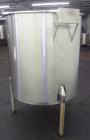 Used Perma-San Tank, 310 Gallons, Model OVS, 316 Stainless Steel, Vertical. Approximately 44” diameter x 46” straight side, open top with 1/2 hinged covers, sloped bottom.  Provision for a clamp-on a...
