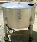 USED: Perma San tank, 80 gallon, 316 stainless steel, vertical. 36
