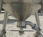 Used Precision Stainless Pressure Tank, 79 gallon (300 liter), 316L stainless steel, vertical. 24’’ Diameter x 36’’ straight side, dished clamp on top, coned bottom. Internal rated 30 psi at –20 to 3...