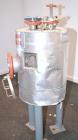 Used Precision Stainless Pressure Tank, 20 Gallon, 304L Stainless Steel, Vertical. 17-1/2 Diameter x 20 straight side, dished top and bottom. Internal rated 50 psi at 300 degrees F. Openings top (3) ...