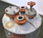Used Precision Stainless Pressure Tank, 20 Gallon, 304L Stainless Steel, Vertical. 17-1/2’’ Diameter x 20’’ straight side, dished top and bottom. Internal rated 50 psi at 300 degrees F. Openings top ...
