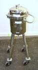 Used Precision Stainless Tank, 15 Liter (3.96 Gallon), 316L Stainless Steel, Vertical. 10-1/2