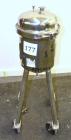 Used Precision Stainless Tank, 15 Liter (3.96 Gallon), 316L Stainless Steel, Vertical. 10-1/2