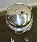 Used Precision Stainless Tank, 15 Liter (3.96 Gallon), 316L Stainless Steel, Vertical. 10-1/2