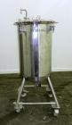 Used- Precision Stainless Tank, 200 Liter (52.8 Gallon), 316L Stainless Steel, Vertical. 22’’ Diameter x 33’’ straight side....