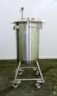 Used- Precision Stainless Tank, 200 Liter (52.8 Gallon), 316L Stainless Steel, Vertical. 22’’ Diameter x 33’’ straight side....