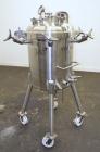 Used Precision Stainless Pressure Tank, 39.6 Gallon (150 Liter), 316L Stainless Steel, Vertical.  22-1/2” Diameter x 24” straight side, dished clamp on top, dished bottom.  Internal rated 67.5 psi at...