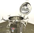 Used Precision Stainless Pressure Tank, 39.6 Gallon (150 Liter), 316L Stainless Steel, Vertical.  22-1/2” Diameter x 24” straight side, dished clamp on top, dished bottom.  Internal rated 67.5 psi at...