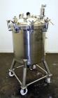 Used Precision Stainless Pressure Tank, 66 Gallon (250 Liter), 316L Stainless Steel, Vertical.  28” Diameter x 28” straight side, dished clamp on top, dished bottom. Internal rated 55.4 psi at –20 to...