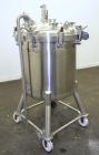 Used Precision Stainless Pressure Tank, 66 Gallon (250 Liter), 316L Stainless Steel, Vertical.  28” Diameter x 28” straight side, dished clamp on top, dished bottom. Internal rated 55.4 psi at –20 to...