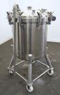 Used Precision Stainless Pressure Tank, 66 Gallon (250 Liter), 316L Stainless Steel, Vertical.  28” Diameter x 28” straight side, dished clamp on top, dished bottom. Internal rated 55.4 psi at –20 to...