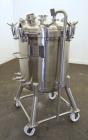Used Precision Stainless Pressure Tank, 66 Gallon (250 Liter), 316L Stainless Steel, Vertical.  28” Diameter x 28” straight side, dished clamp on top, dished bottom. Internal rated 55.4 psi at –20 to...