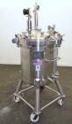 Used- Precision Stainless Pressure Tank, 66 Gallon (250 Liter), 316L Stainless Steel, Vertical.  28” Diameter x 28” straight...