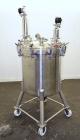 Used Precision Stainless Pressure Tank, 66 Gallon (250 Liter), 316L Stainless Steel, Vertical.  28” Diameter x 28” straight side, dished clamp on top, dished bottom. Internal rated 55.4 psi at –20 to...