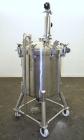 Used- Precision Stainless Pressure Tank, 66 Gallon (250 Liter), 316L Stainless Steel, Vertical.  28” Diameter x 28” straight...