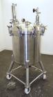 Used Precision Stainless Pressure Tank, 66 Gallon (250 Liter), 316L Stainless Steel, Vertical.  28” Diameter x 28” straight side, dished clamp on top, dished bottom. Internal rated 55.4 psi at –20 to...