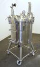 Used Precision Stainless Pressure Tank, 66 Gallon (250 Liter), 316L Stainless Steel, Vertical.  28” Diameter x 28” straight side, dished clamp on top, dished bottom. Internal rated 55.4 psi at –20 to...