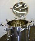 Used Precision Stainless Pressure Tank, 66 Gallon (250 Liter), 316L Stainless Steel, Vertical.  28” Diameter x 28” straight side, dished clamp on top, dished bottom. Internal rated 55.4 psi at –20 to...