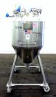 Used- Precision Stainless Pressure Tank, 210 Liter (55.49 Gallon), 316 L Stainless Steel, Vertical.  Approximately 26.75