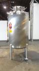 Used Precision Stainless Pressure Tank, 1750 Liter (462 Gallon), 316L Stainless Steel, Vertical. 44