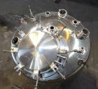 Used Precision Stainless Pressure Tank, 1750 Liter (462 Gallon), 316L Stainless Steel, Vertical. 44