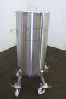 Used Precision Stainless Tank, 200 Liters (52.8 Gallons), 316L Stainless Steel, Vertical.  Approximately 20