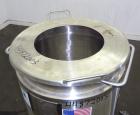 Used Precision Stainless Kettle, 28 Gallon, 316L Stainless Steel, Vertical. Approximately 20” diameter x 20” straight side, flat top with a 1 piece cover, sloped bottom. 304L stainless steel dimple j...