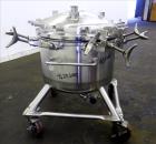 Used Precision Stainless Pressure Tank, 26.4 Gallons (100 Liters), 316L Stainless Steel, Vertical. 23-5/8