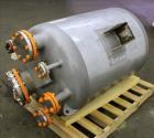 Used Precision Stainless Tank, 100 Gallons, 316 Stainless Steel, Vertical.