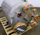 Used Precision Stainless Tank, 100 Gallons, 316 Stainless Steel, Vertical.