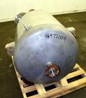 Used Precision Stainless Tank, 100 Gallons, 316 Stainless Steel, Vertical.