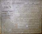 Used Precision Stainless Tank, 100 Gallons, 316 Stainless Steel, Vertical