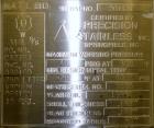 Used Precision Stainless Pressure Tank, 250 liter (66 Gallon), 316L Stainless Steel, Vertical. 30