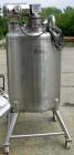 USED: Precision stainless tank, 100 gallon, 316 stainless steel, vertical. 32