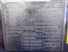 Used- 800 Liter Stainless Steel Precision Stainless Pressure Tank