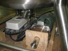 Used- Pure Flo Agitated Receiver, 500 Liter (132 Gallon), 316L Stainless Steel Construction. Approximately 42