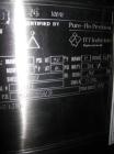 Used Pure Flo Agitated Receiver, 500 Liter (132 Gallon), 316L Stainless Steel Construction. Approximately 42